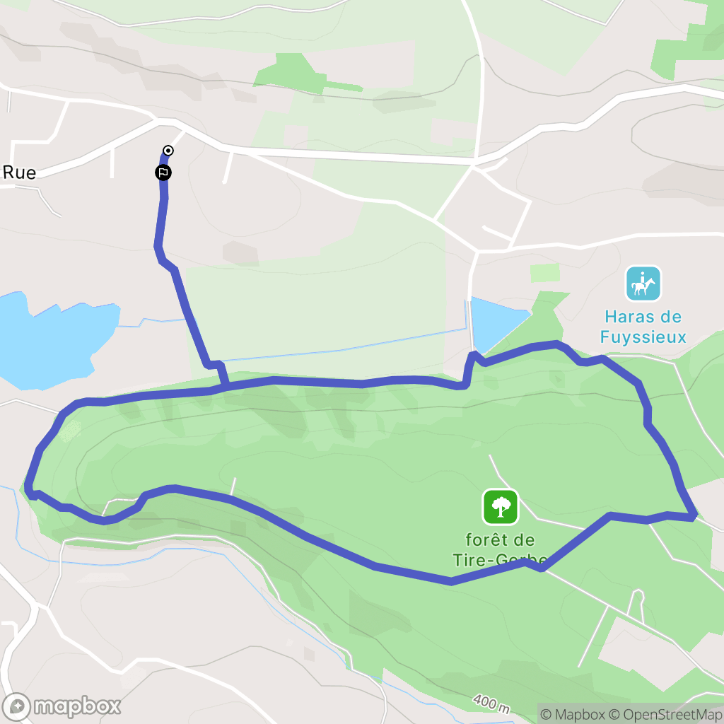 Montcarra : carte du parcours de randonnée - France