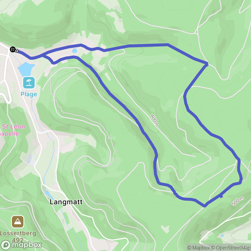 Walscheid : carte du parcours de randonnée - France