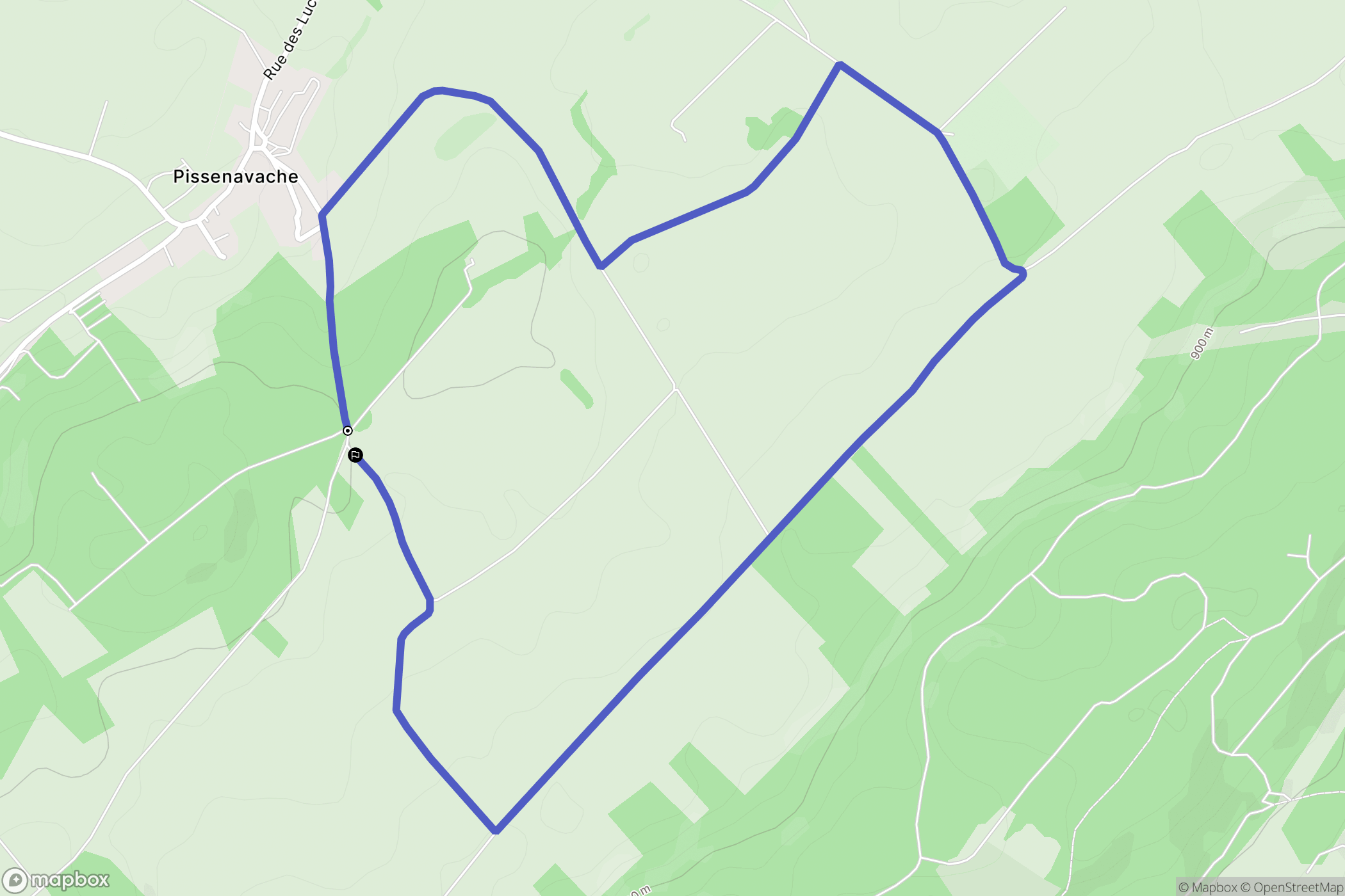 Bians-les-Usiers : carte du parcours de randonnée - France
