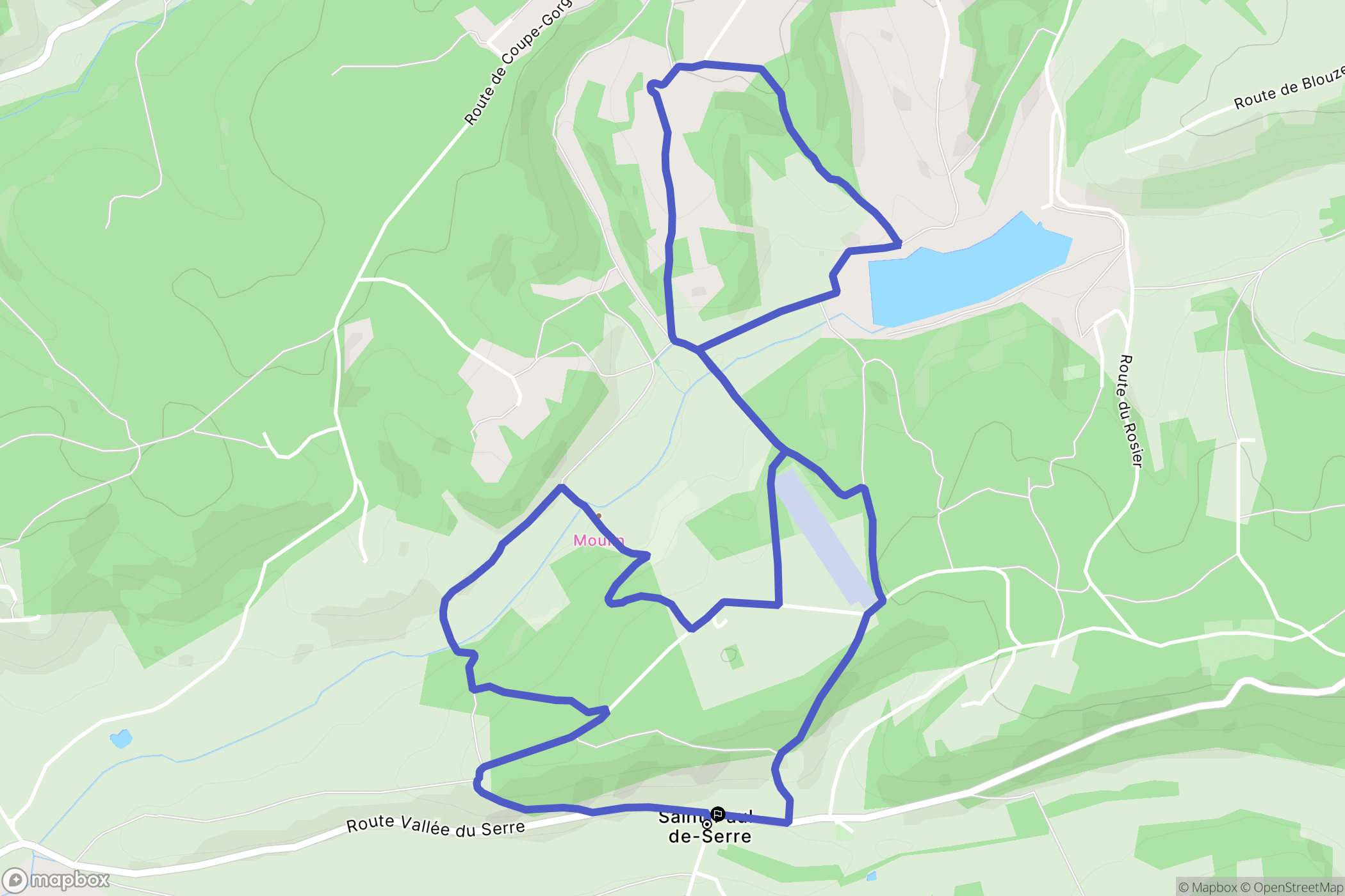 Saint-Paul-de-Serre : carte du parcours de randonnée - France