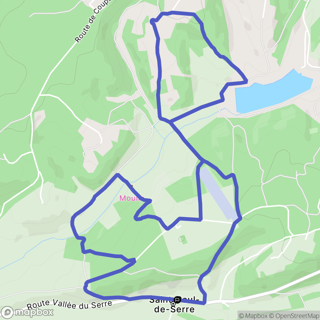 Saint-Paul-de-Serre : carte du parcours de randonnée - France