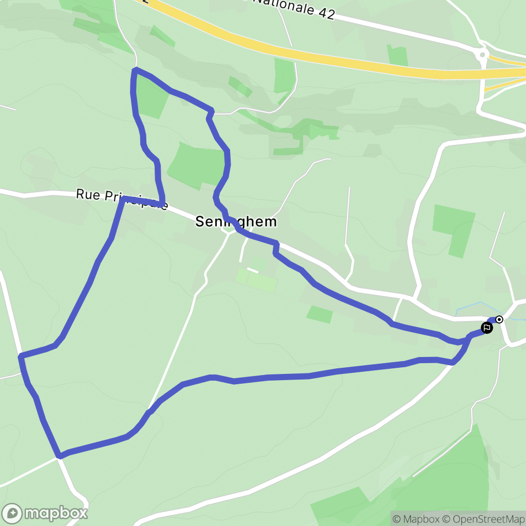 Seninghem : carte du parcours de randonnée - France
