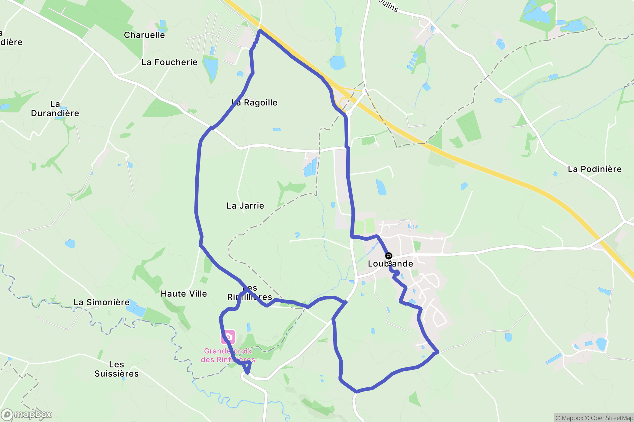 Mauléon : carte du parcours de randonnée - France
