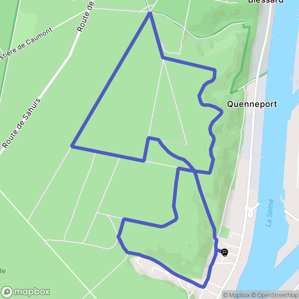 Val-de-la-Haye : carte du parcours de randonnée - France