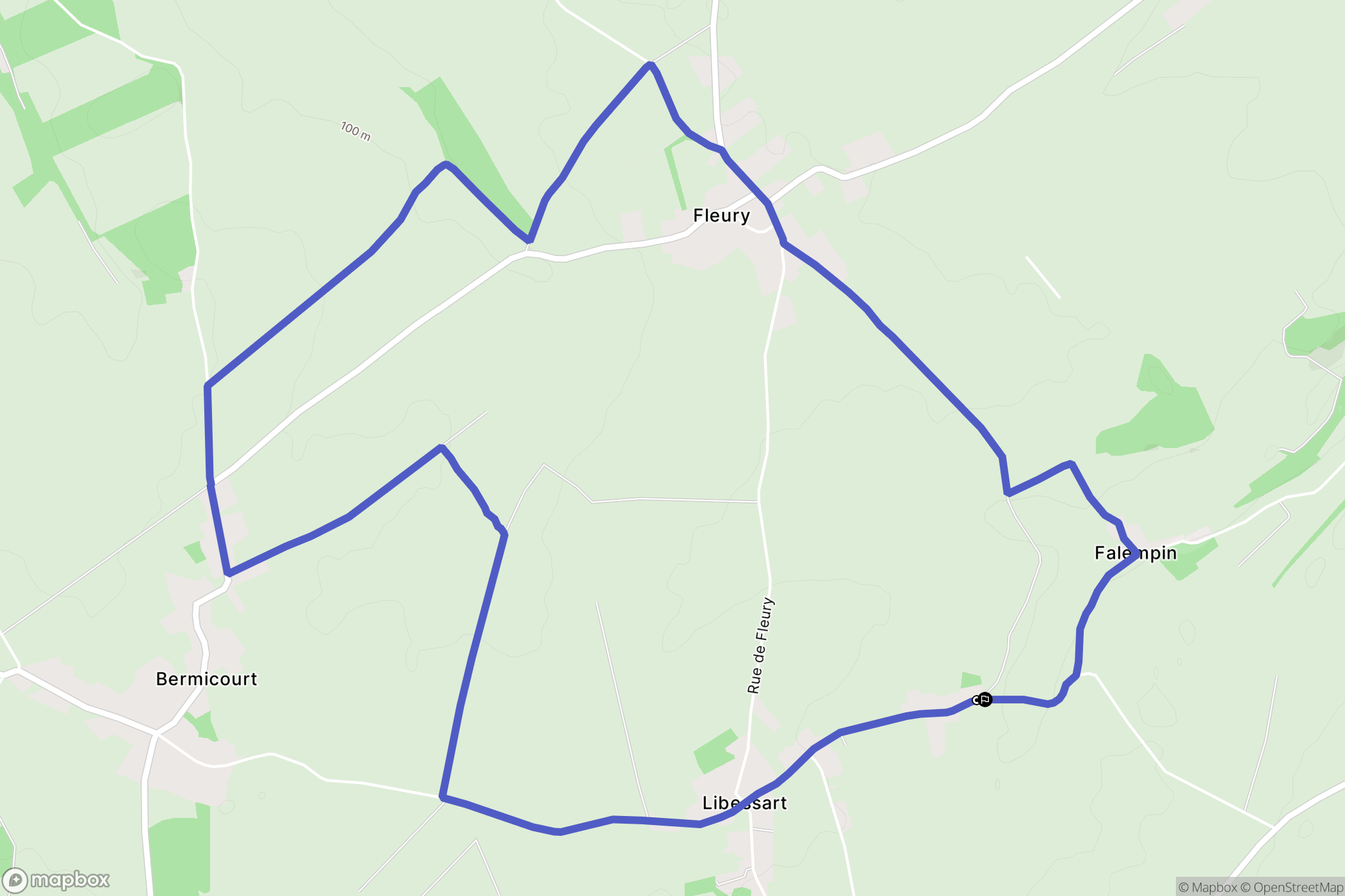 Pierremont : carte du parcours de randonnée - France