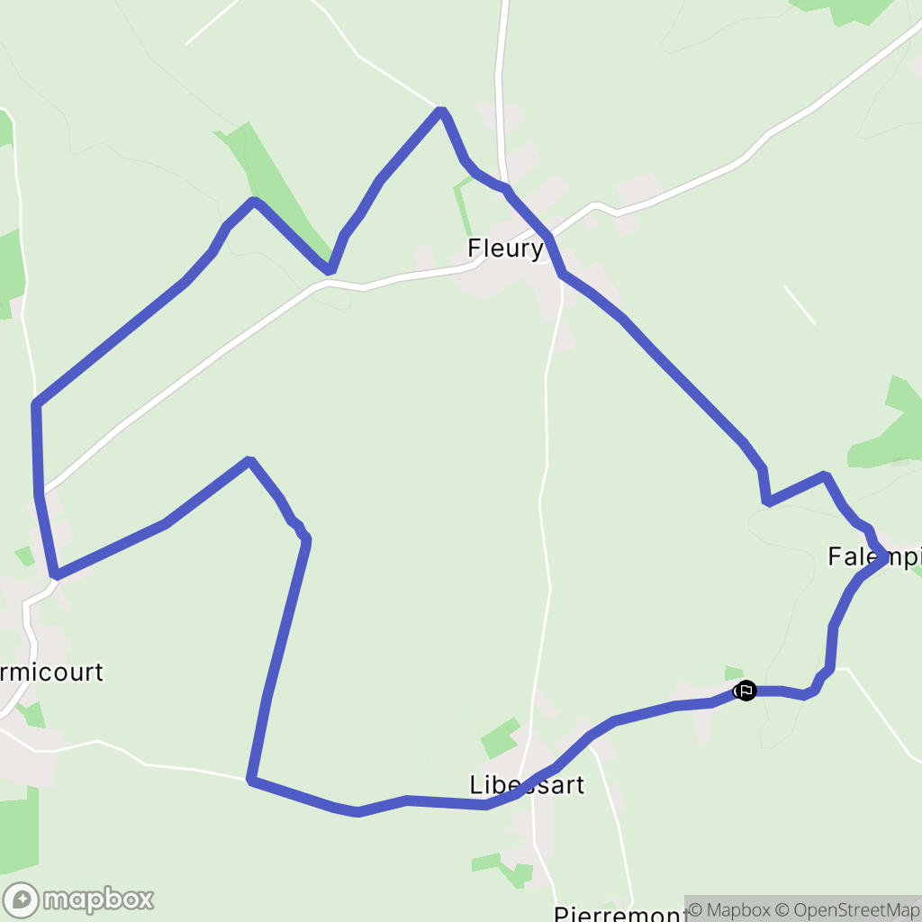 Pierremont : carte du parcours de randonnée - France