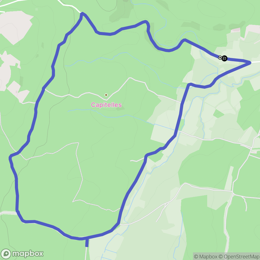 Fons : carte du parcours de randonnée - France
