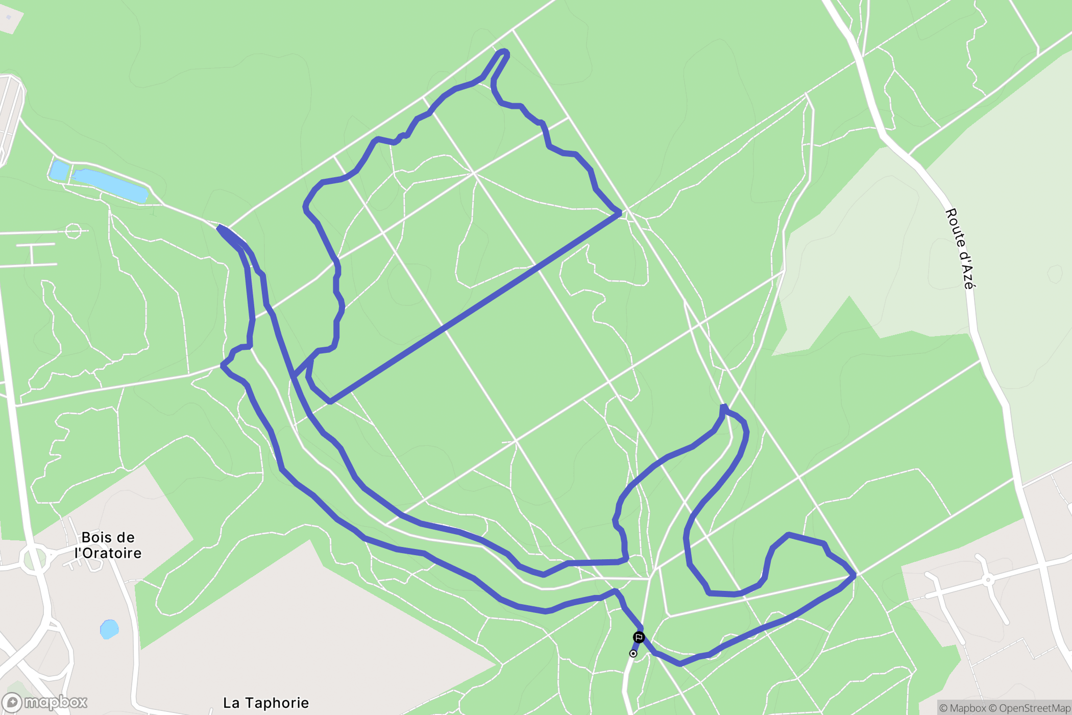 Vendôme : carte du parcours de randonnée - France