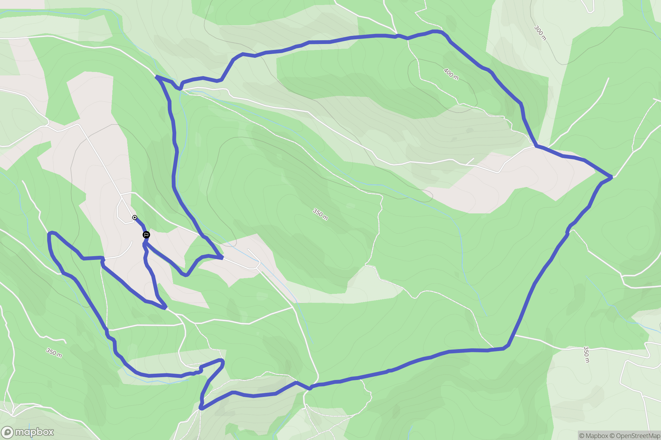 Limoux : carte du parcours de randonnée - France