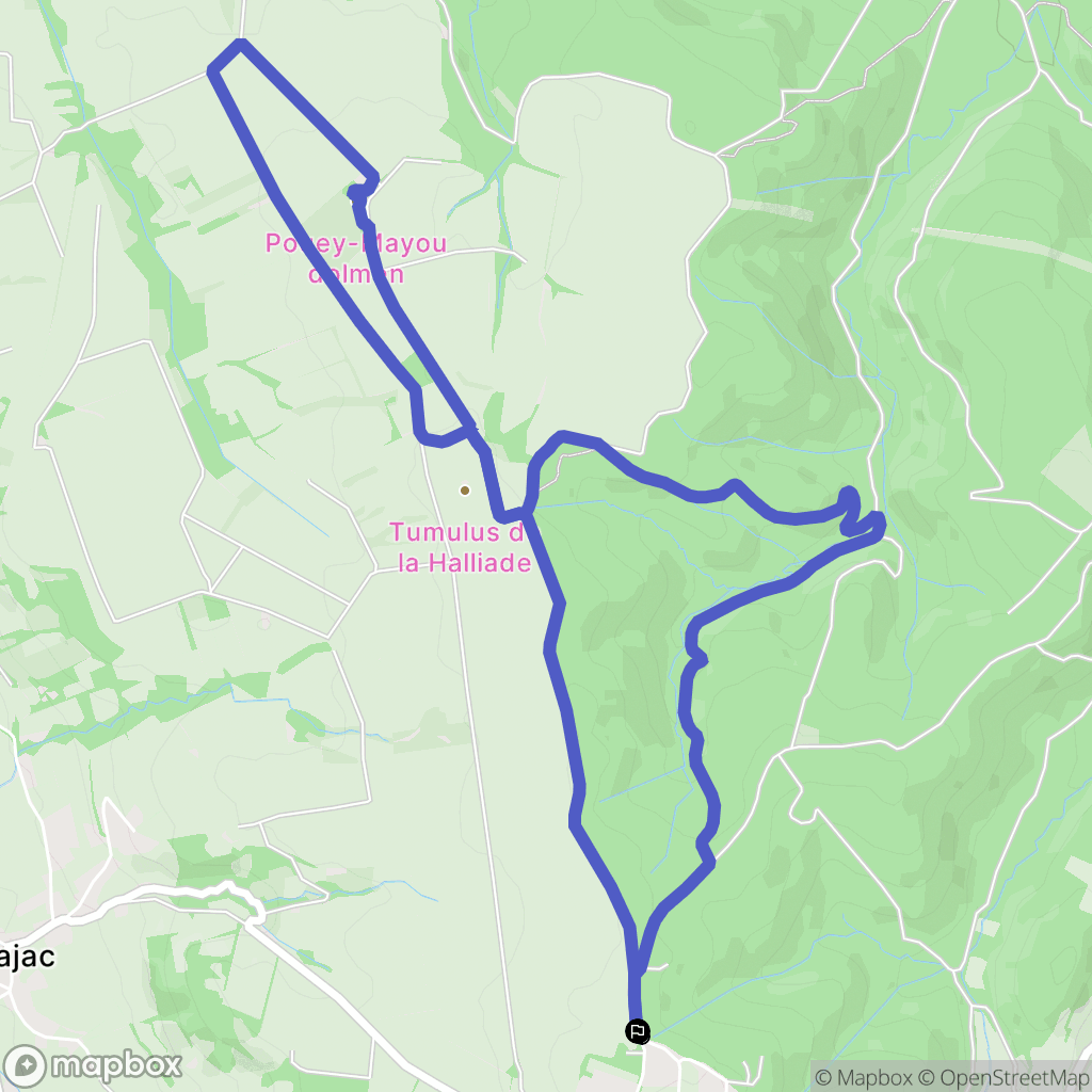 Bartrès : carte du parcours de randonnée - France