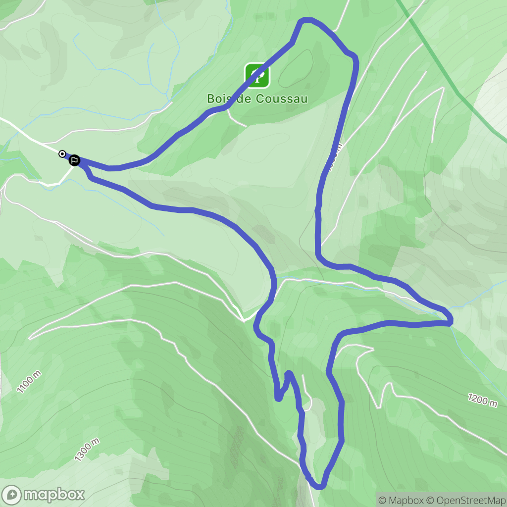 Castet : carte du parcours de randonnée - France