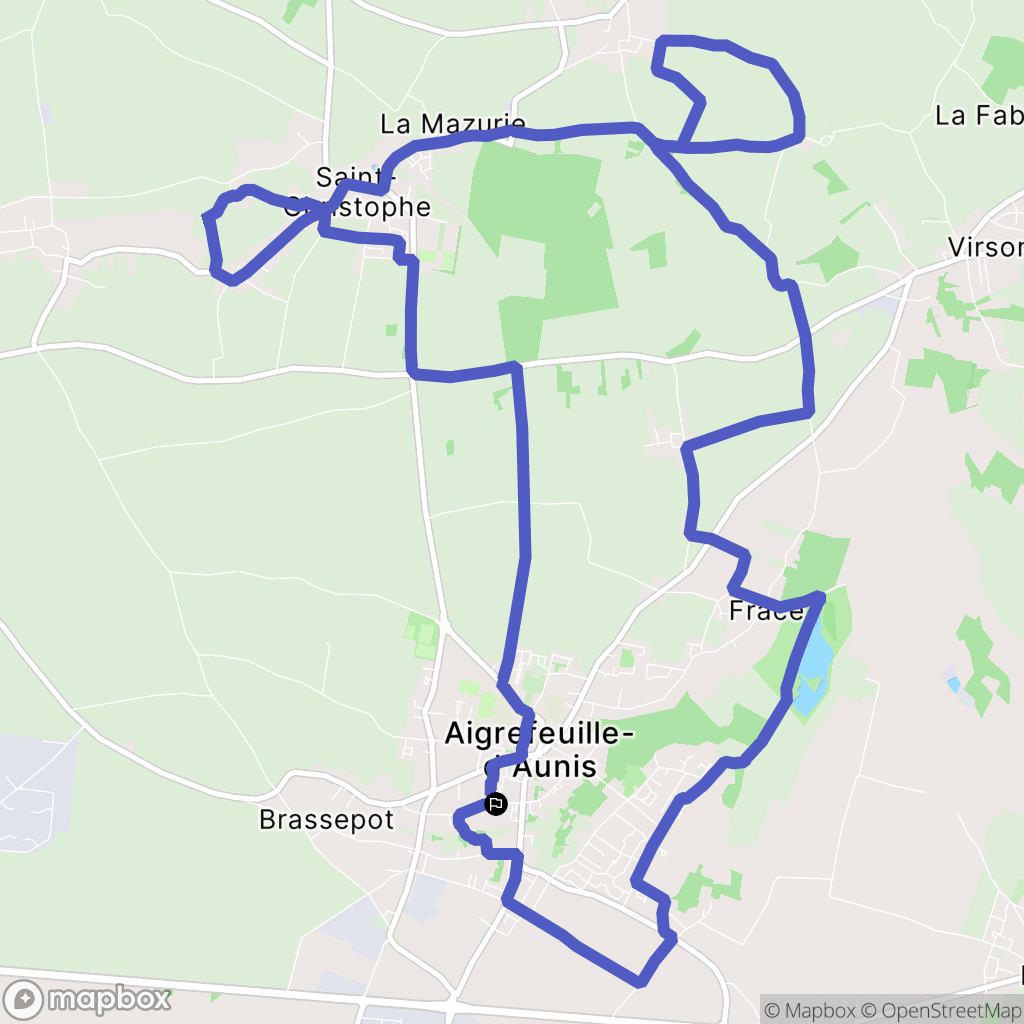 Aigrefeuille-d'Aunis : carte du parcours de randonnée - France