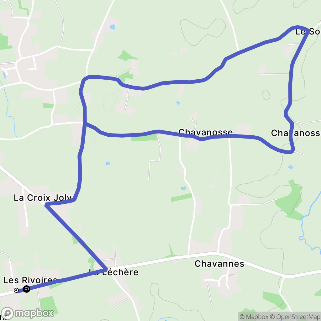 Marsonnas : carte du parcours de randonnée - France