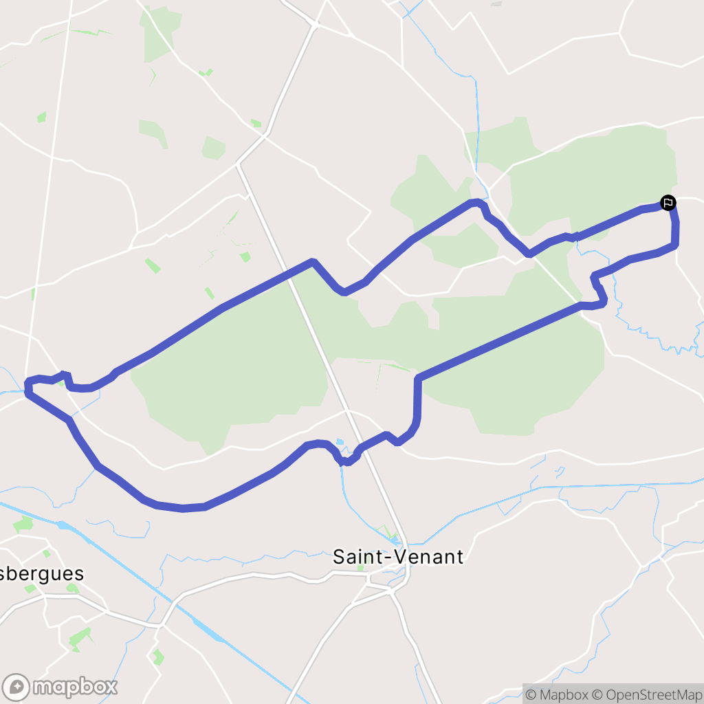 Vieux-Berquin : carte du parcours de randonnée - France