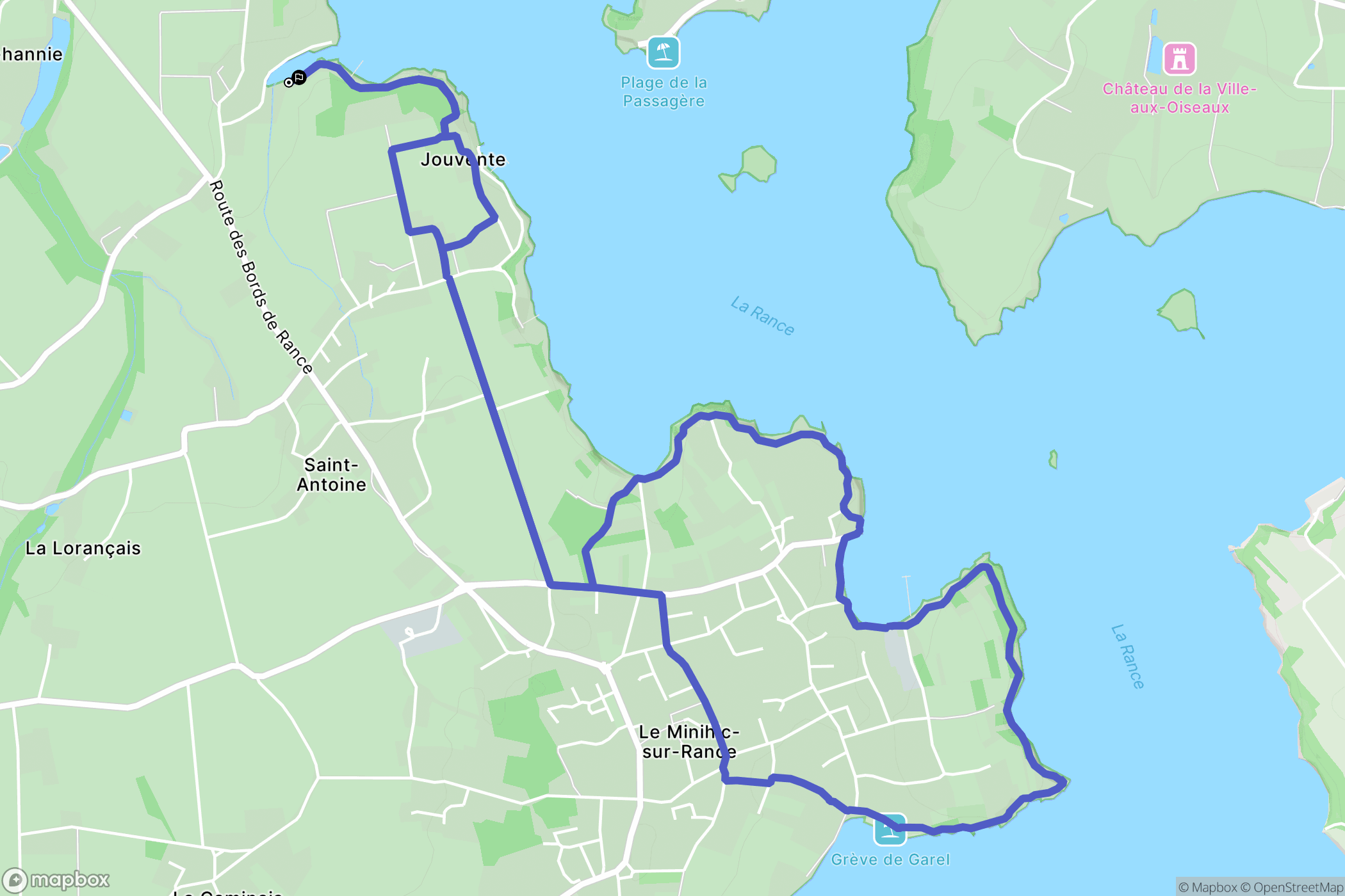 Pleurtuit : carte du parcours de randonnée - France