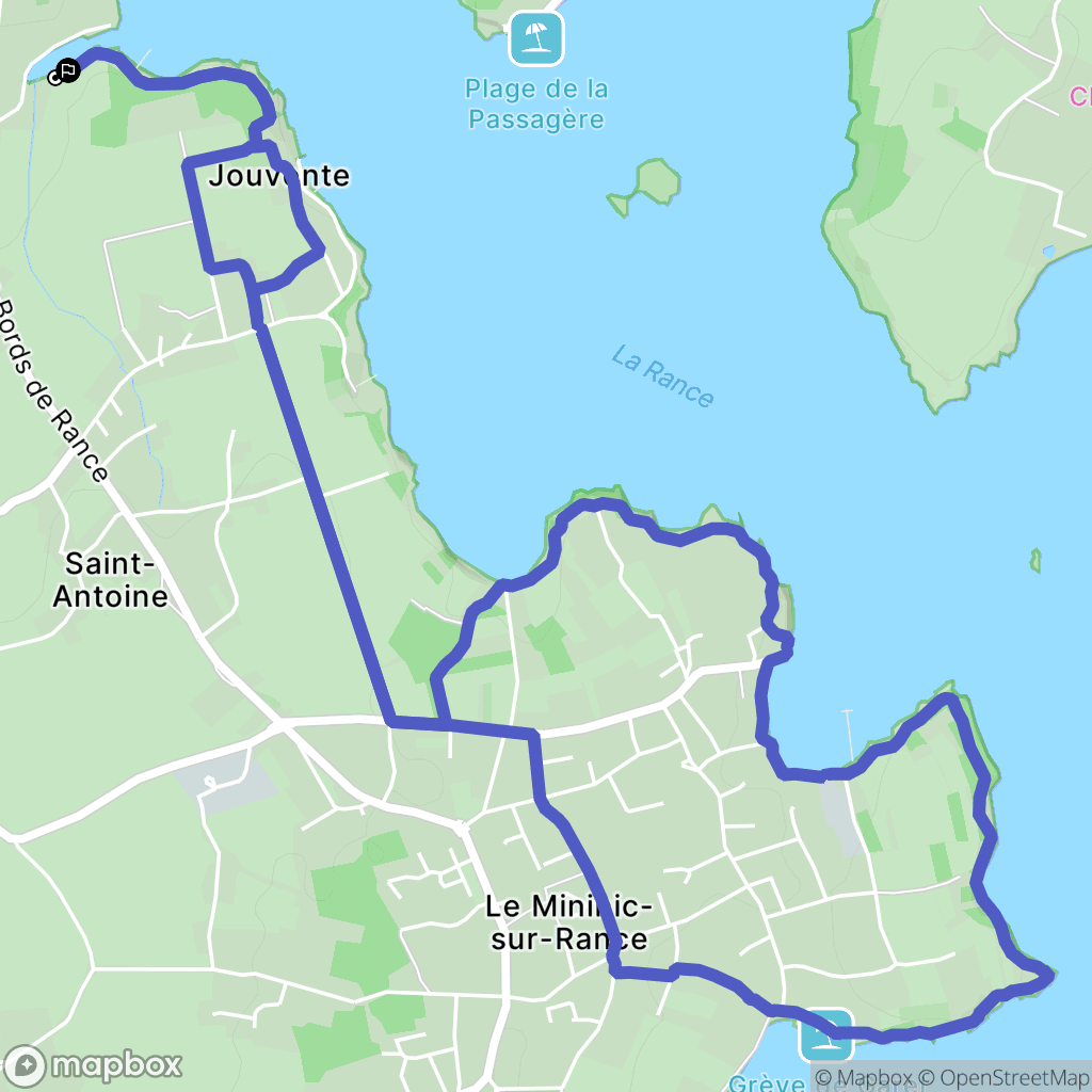 Pleurtuit : carte du parcours de randonnée - France