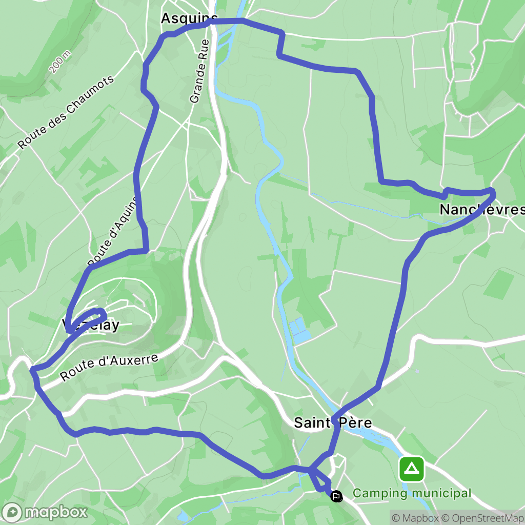Saint-Père : carte du parcours de randonnée - France