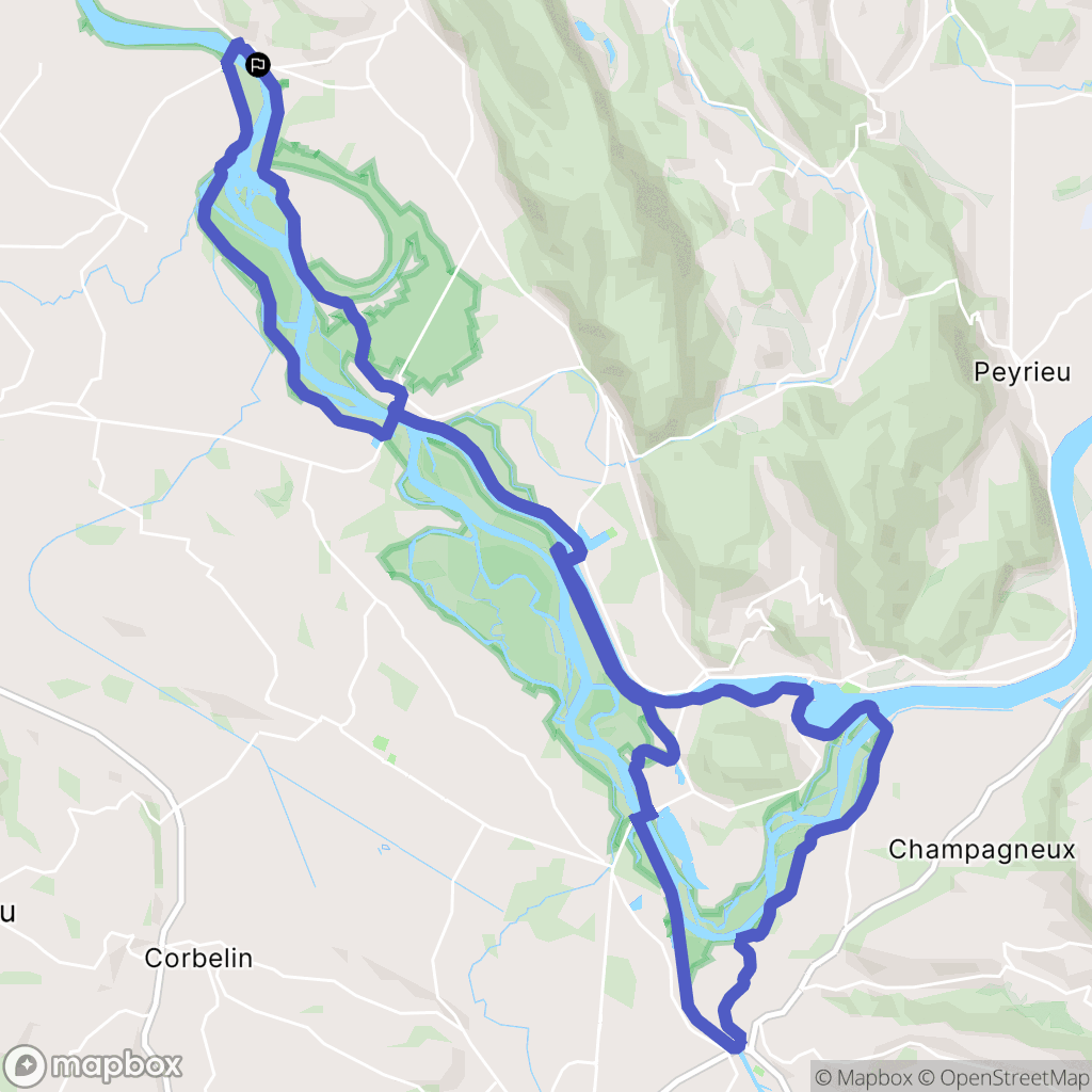 Groslée-Saint-Benoit : carte du parcours de randonnée - France