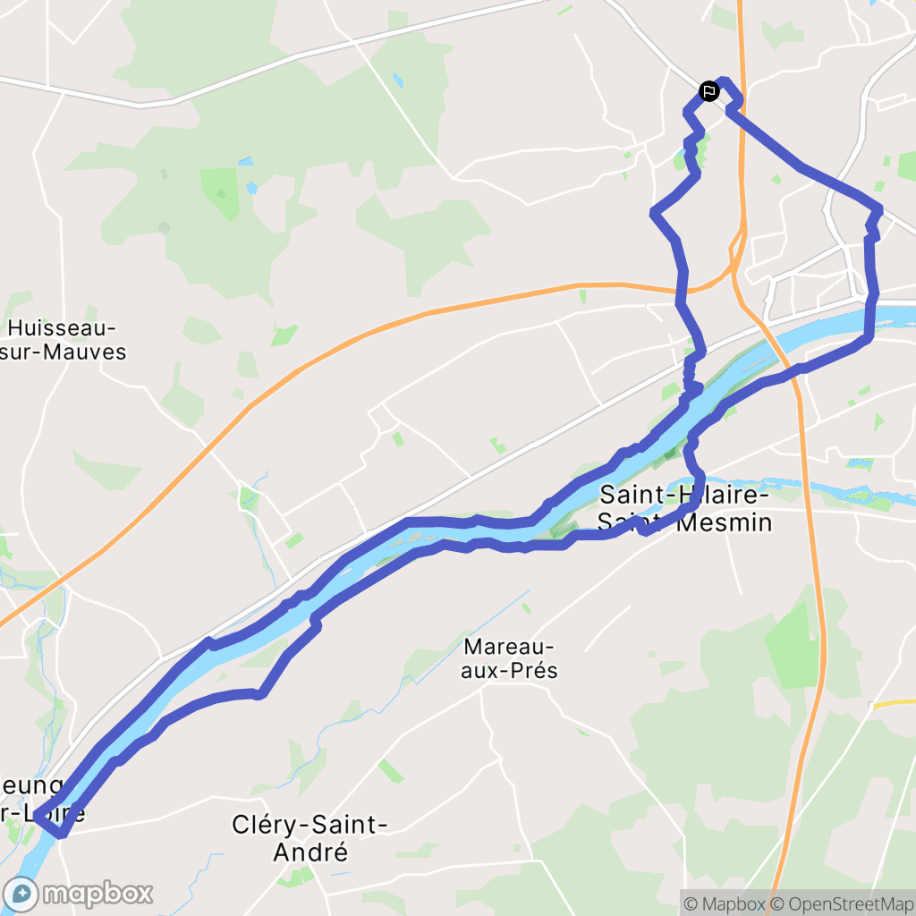 Ingré : carte du parcours de randonnée - France