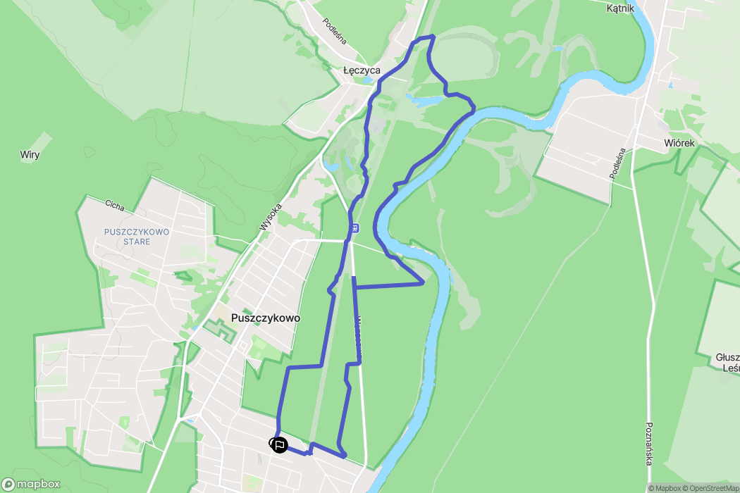 Puszczykowo: mapa trasy - Poland
