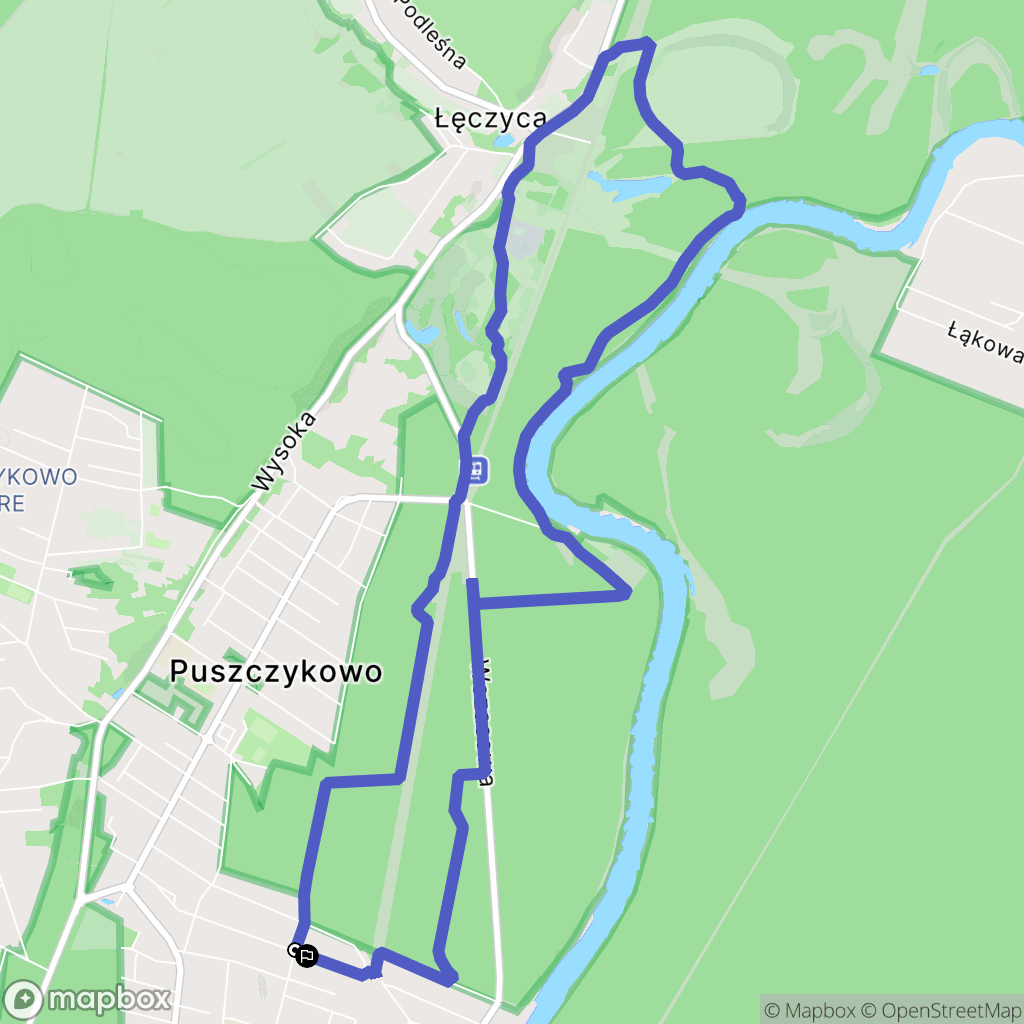 Puszczykowo: mapa trasy - Poland