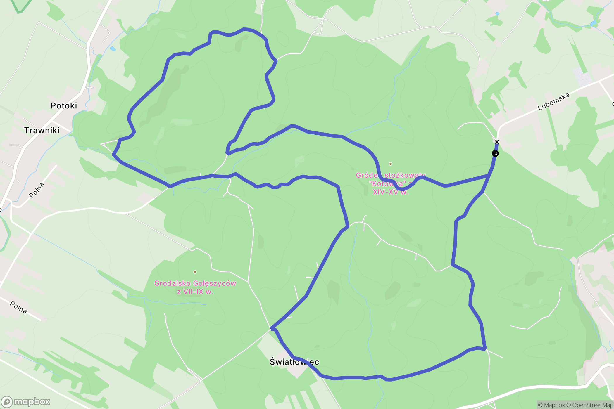 Lubomia: mapa trasy - Poland