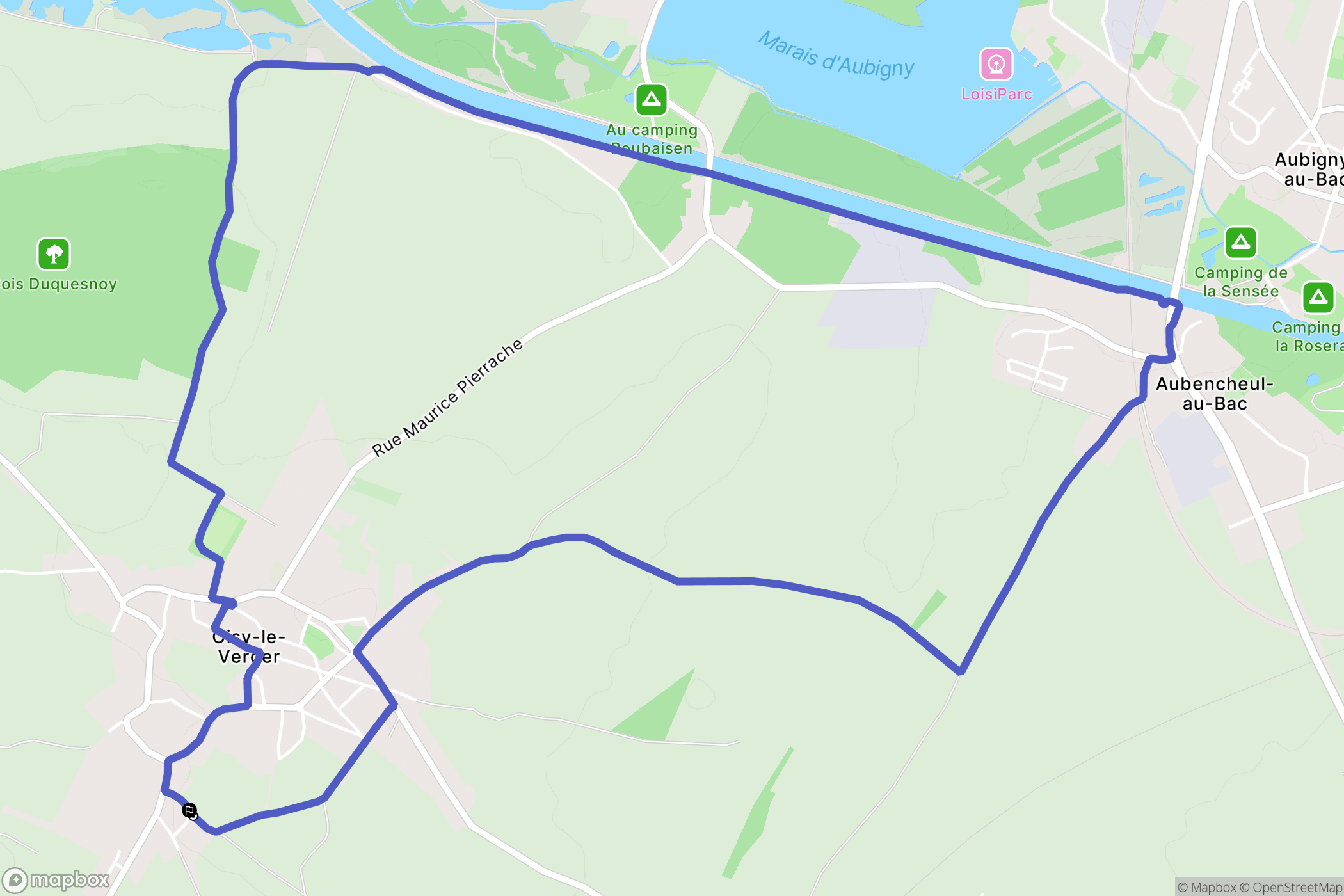 Oisy-le-Verger : carte du parcours de randonnée - France