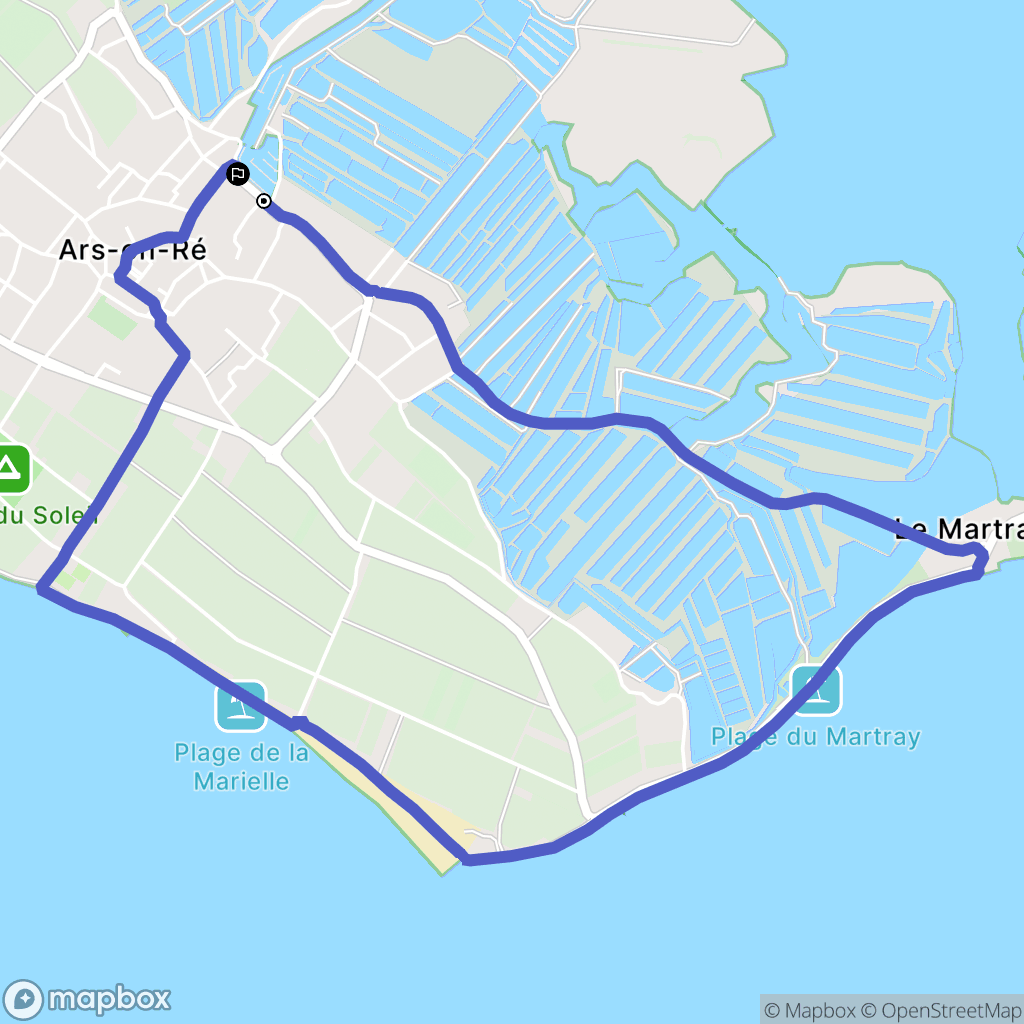 Ars-en-Ré : carte du parcours de randonnée - France