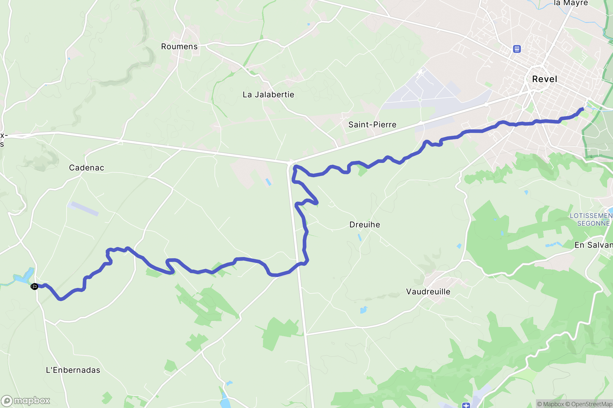 Saint-Félix-Lauragais : carte du parcours de randonnée - France