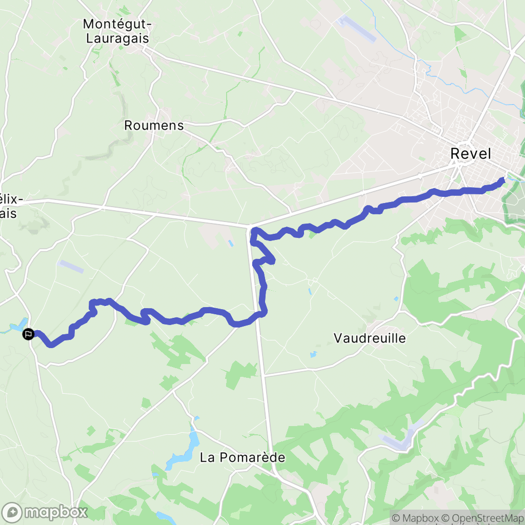 Saint-Félix-Lauragais : carte du parcours de randonnée - France