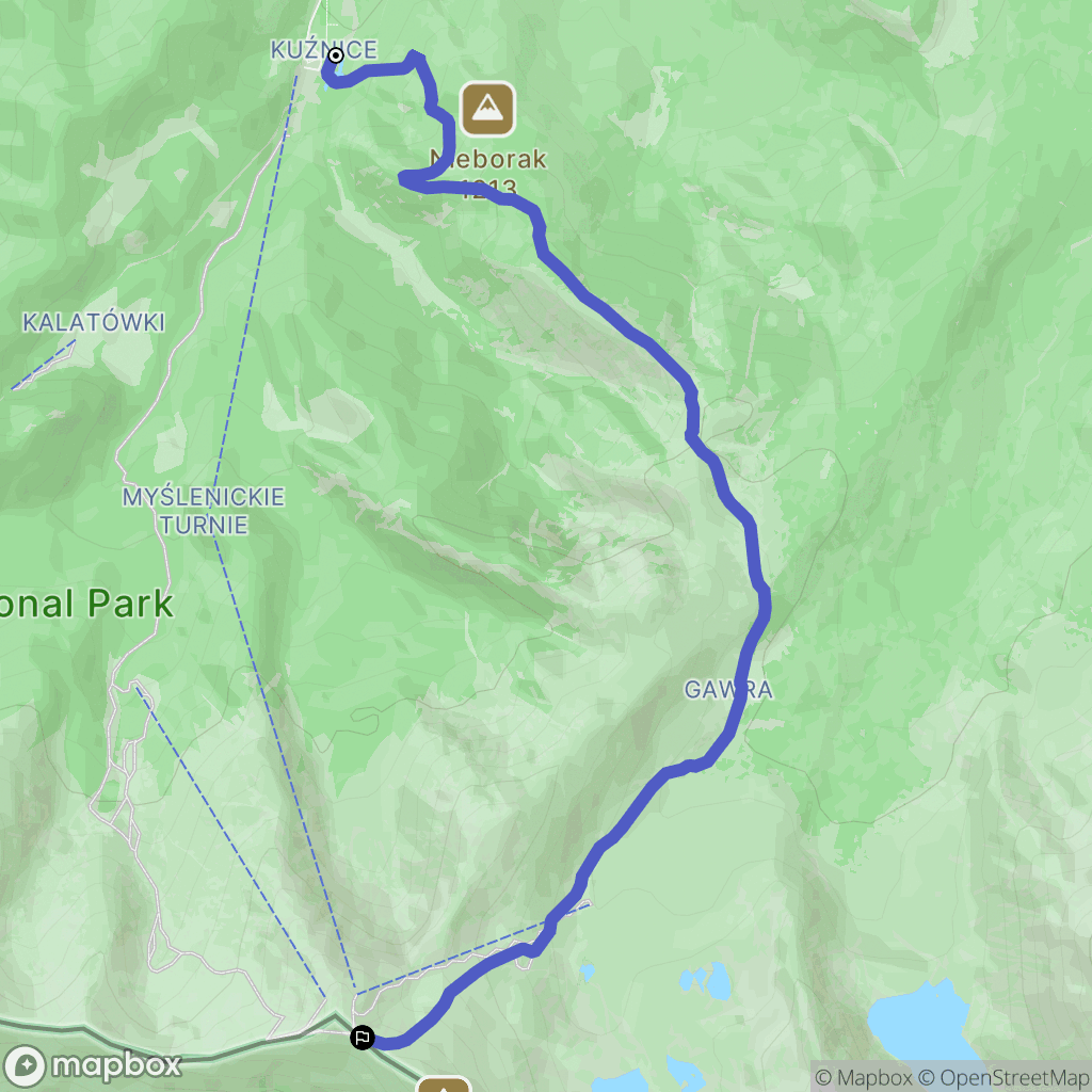 Zakopane: mapa trasy - Poland