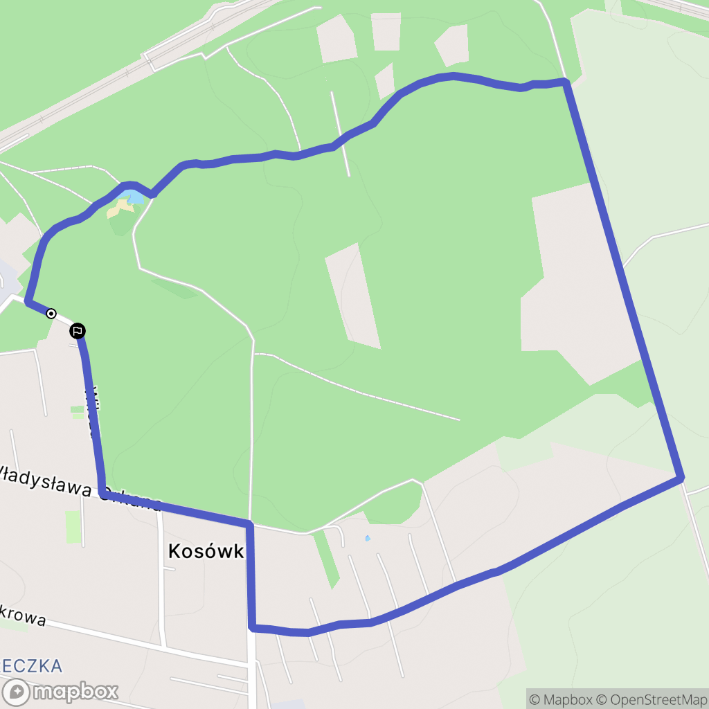 Libiąż: mapa trasy - Poland