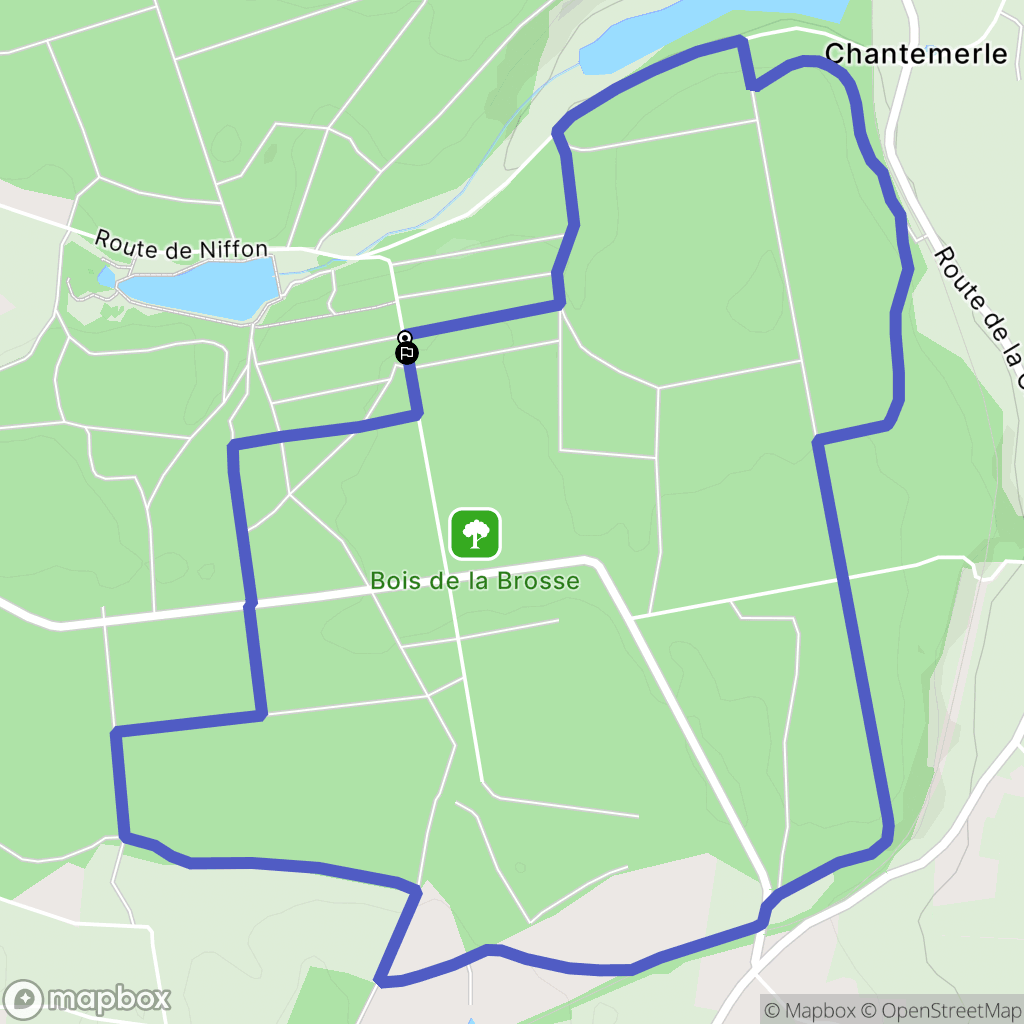 Varennes-Vauzelles : carte du parcours de randonnée - France