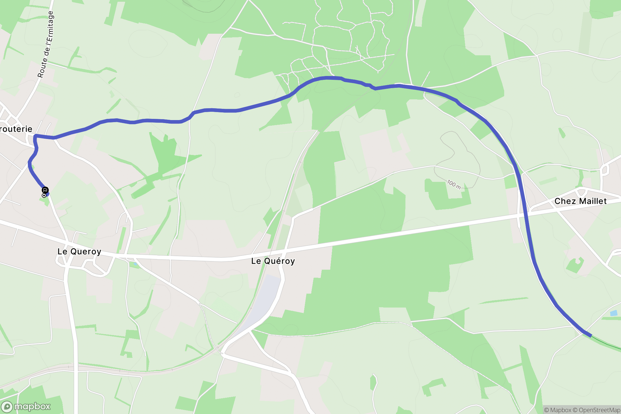 Mornac : carte du parcours de randonnée - France