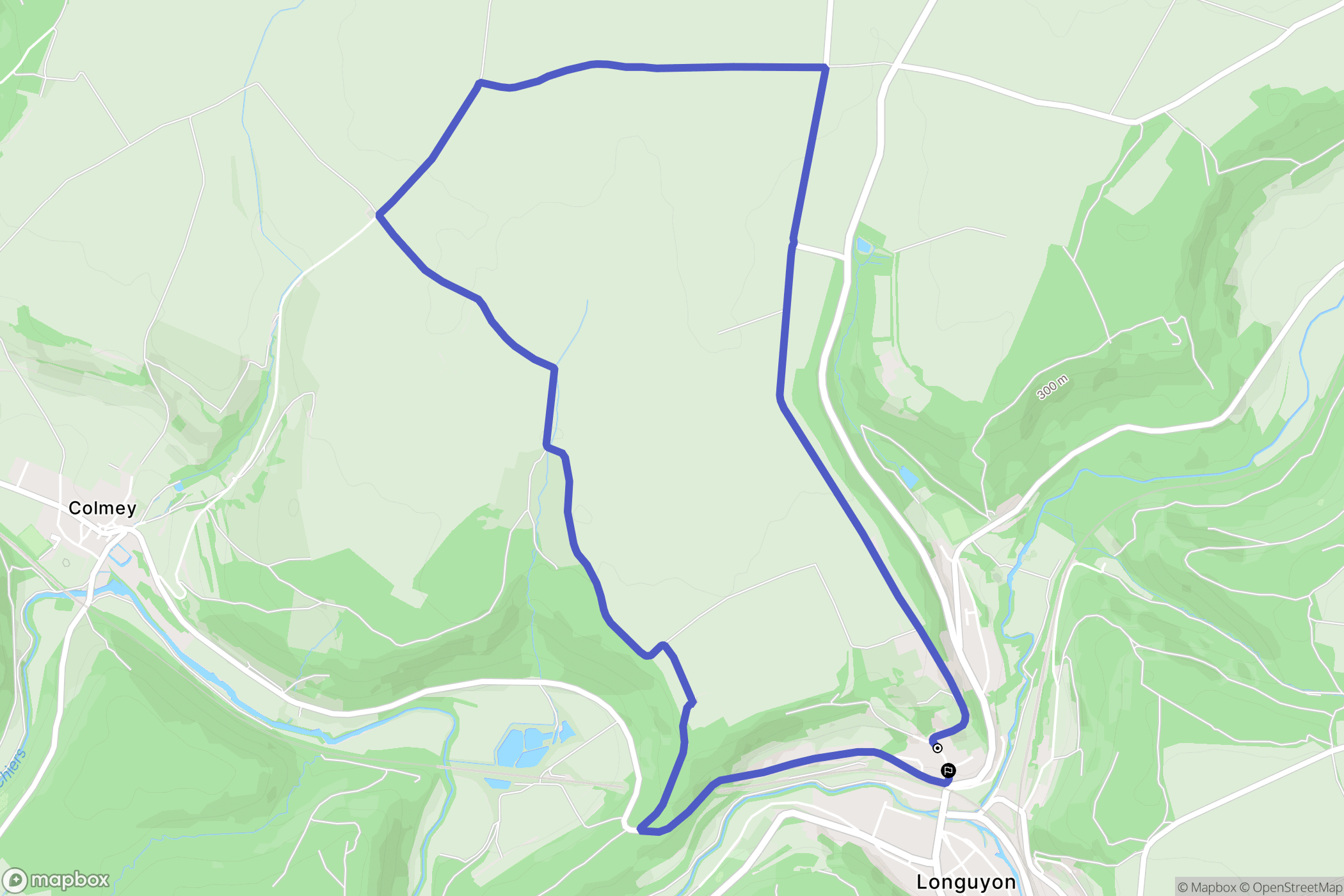 Longuyon : carte du parcours de randonnée - France