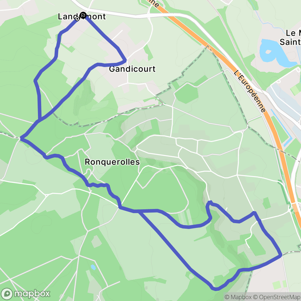 Belle-Église : carte du parcours de randonnée - France