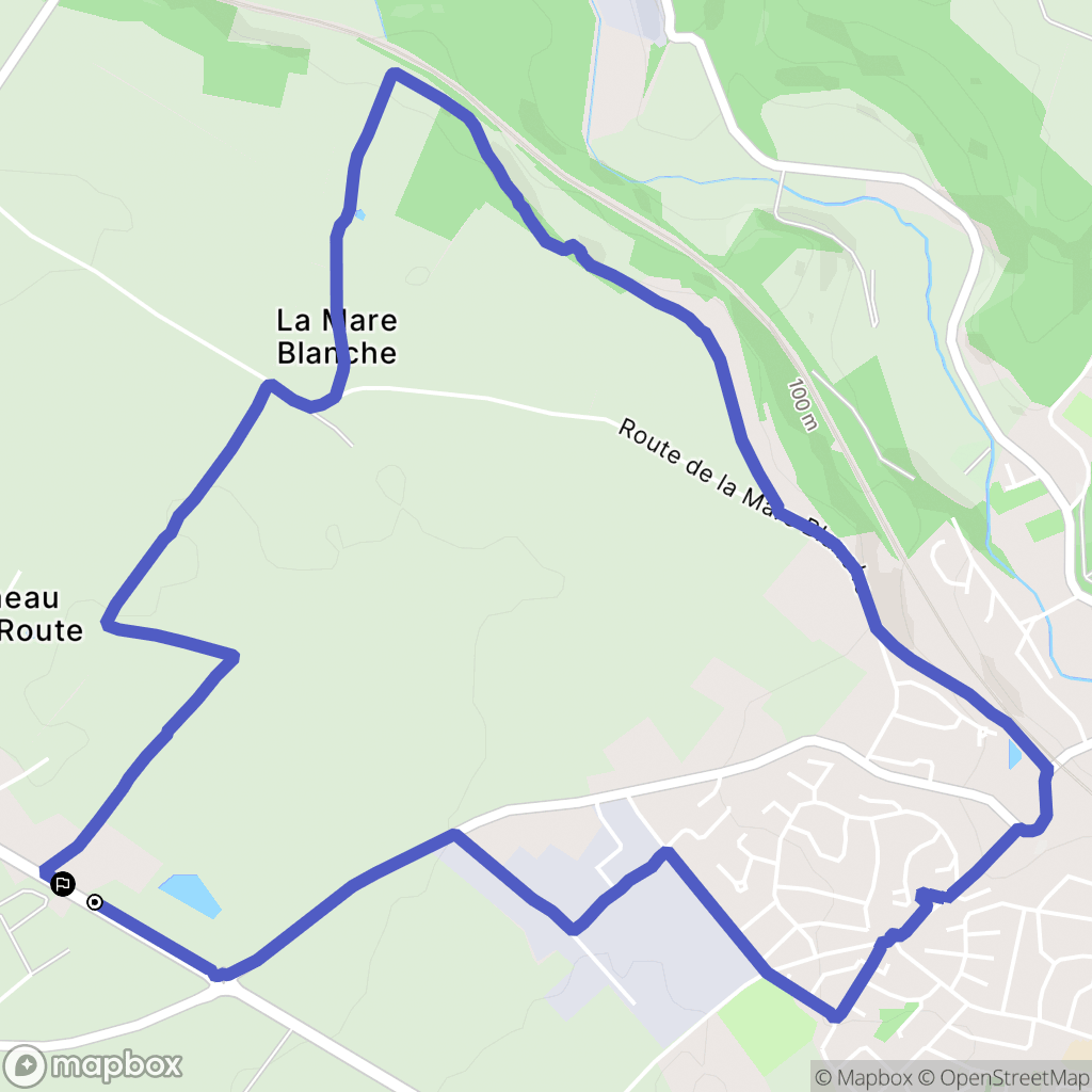 Bouville : carte du parcours de randonnée - France