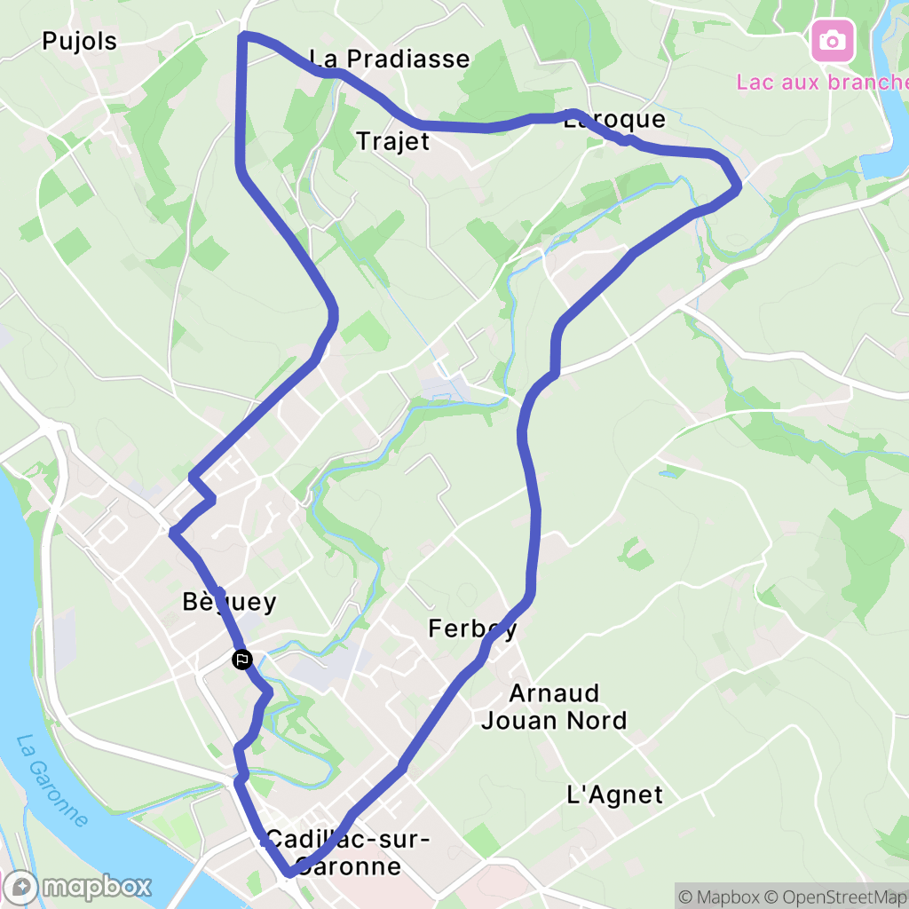 Beguey : carte du parcours de randonnée - France