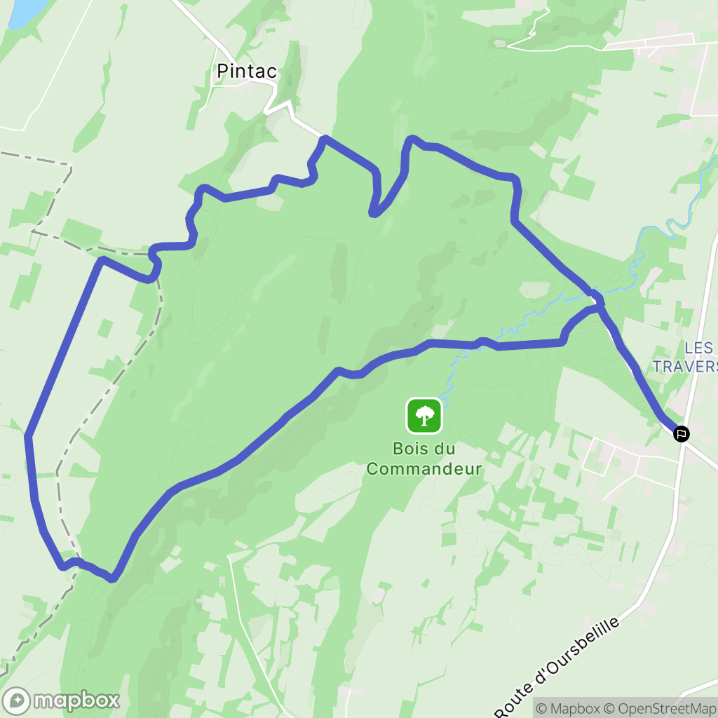 Bordères-sur-l'Échez : carte du parcours de randonnée - France