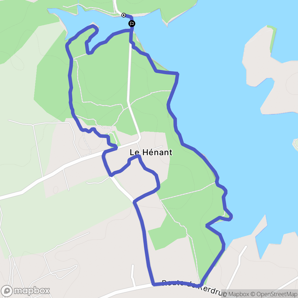 Névez : carte du parcours de randonnée - France