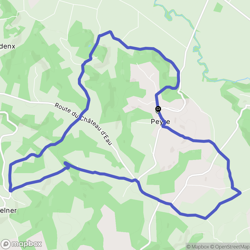 Peyre : carte du parcours de randonnée - France