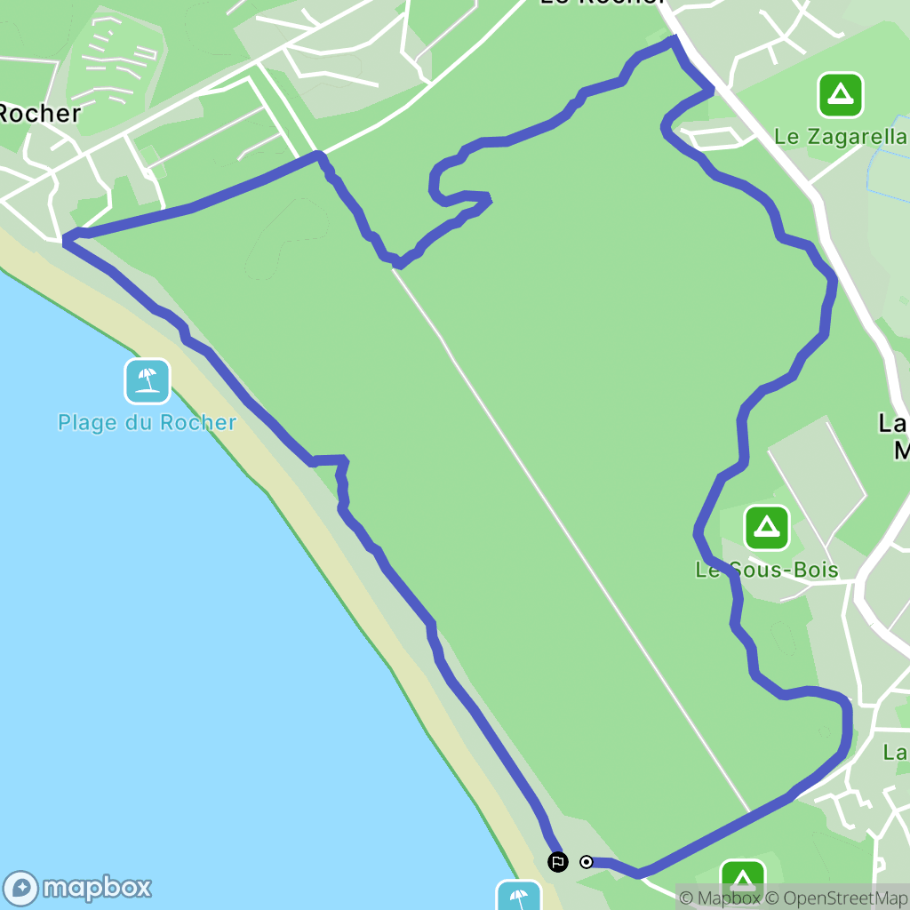 Longeville-sur-Mer : carte du parcours de randonnée - France