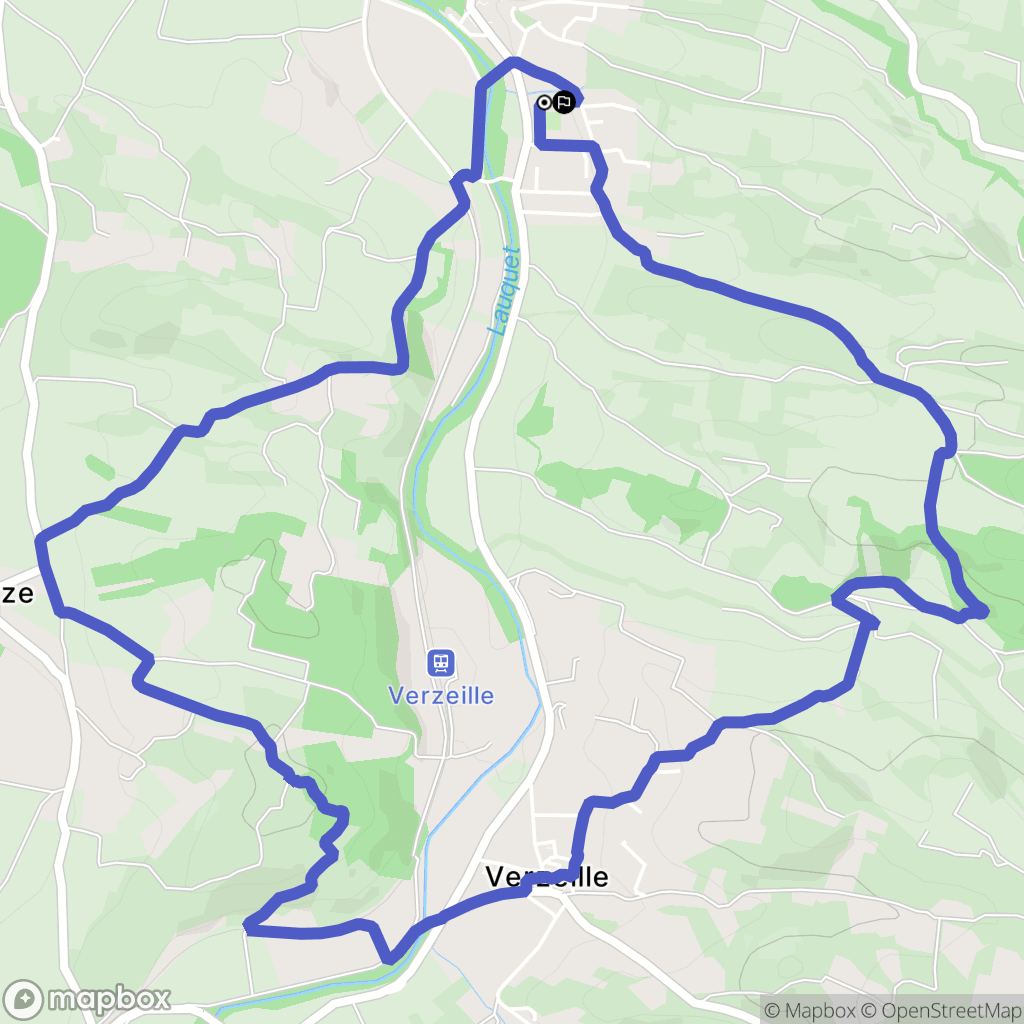 Leuc : carte du parcours de randonnée - France