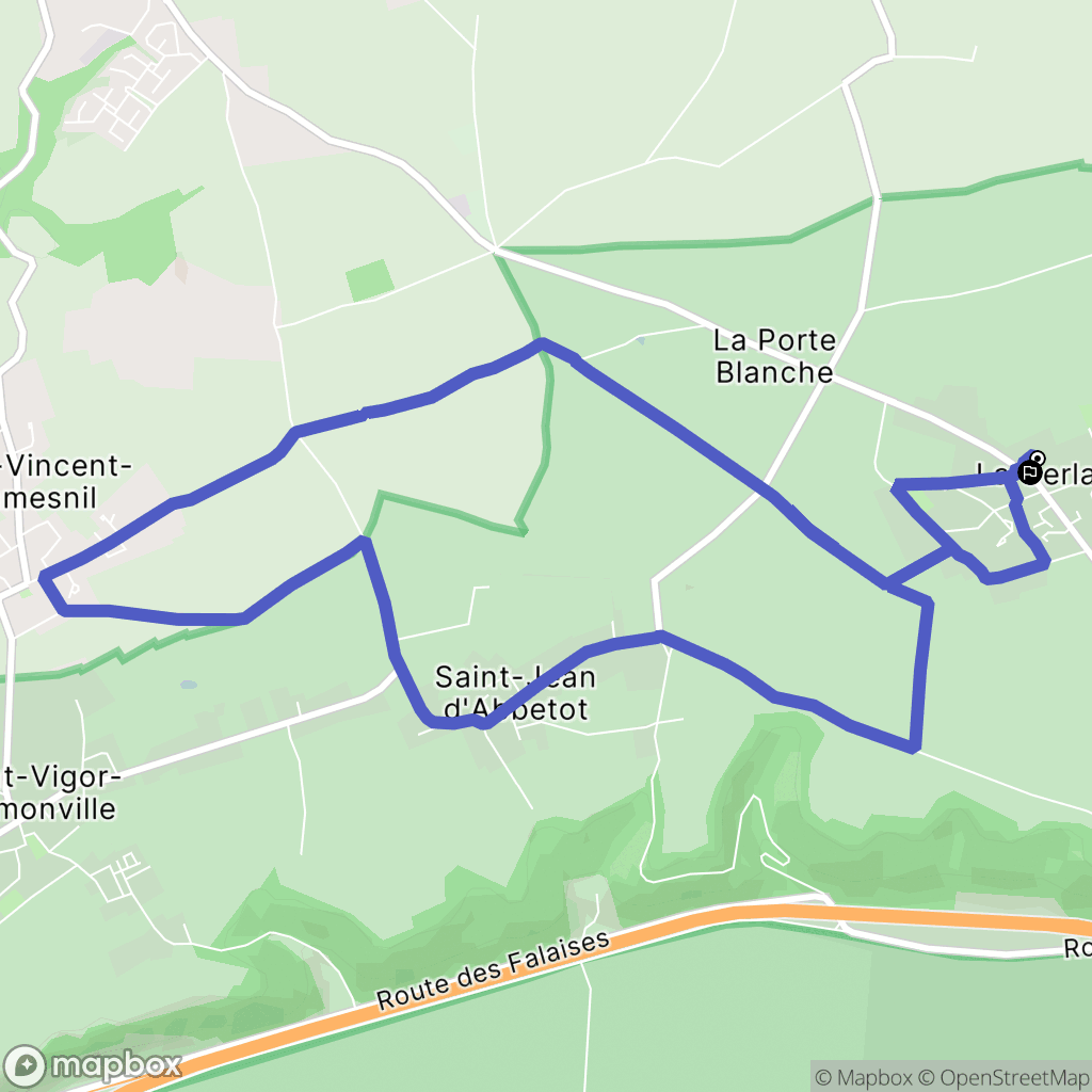 La Cerlangue : carte du parcours de randonnée - France