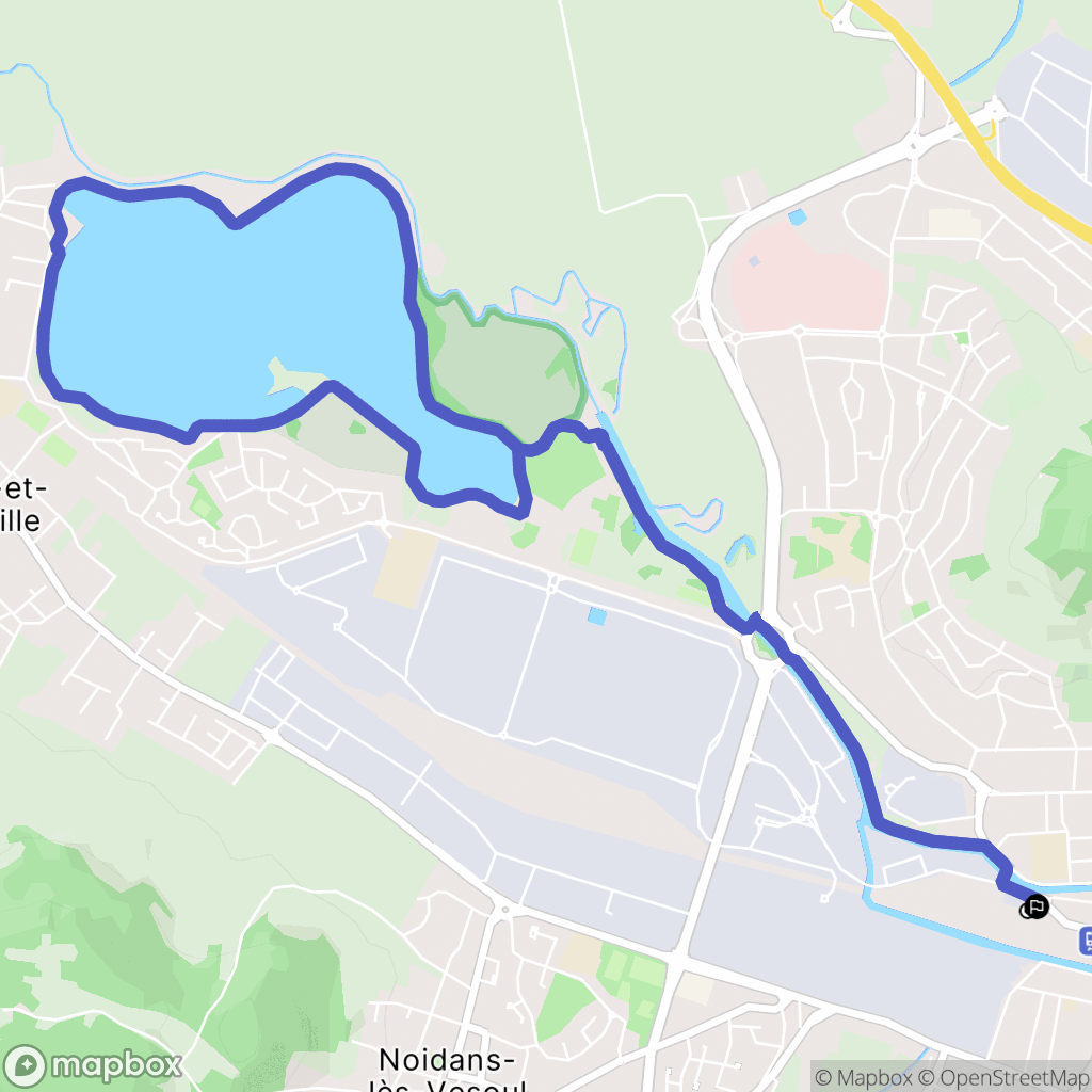 Vesoul : carte du parcours de randonnée - France