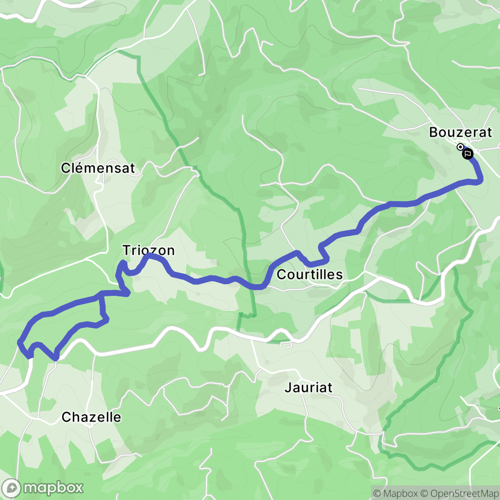 Saint-Hilaire : carte du parcours de randonnée - France