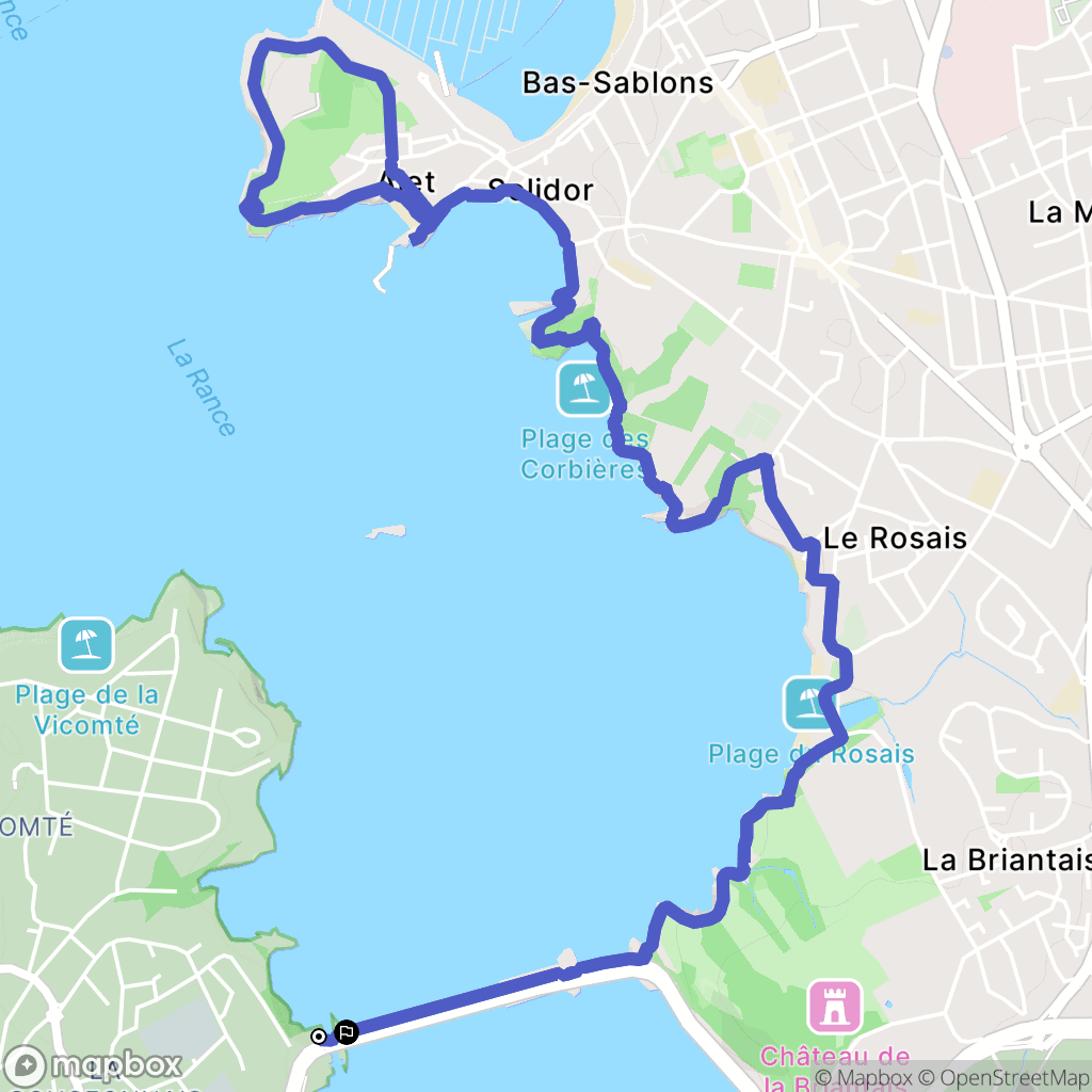 Saint-Malo : carte du parcours de randonnée - France