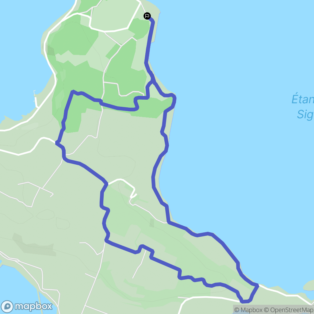 Sigean : carte du parcours de randonnée - France