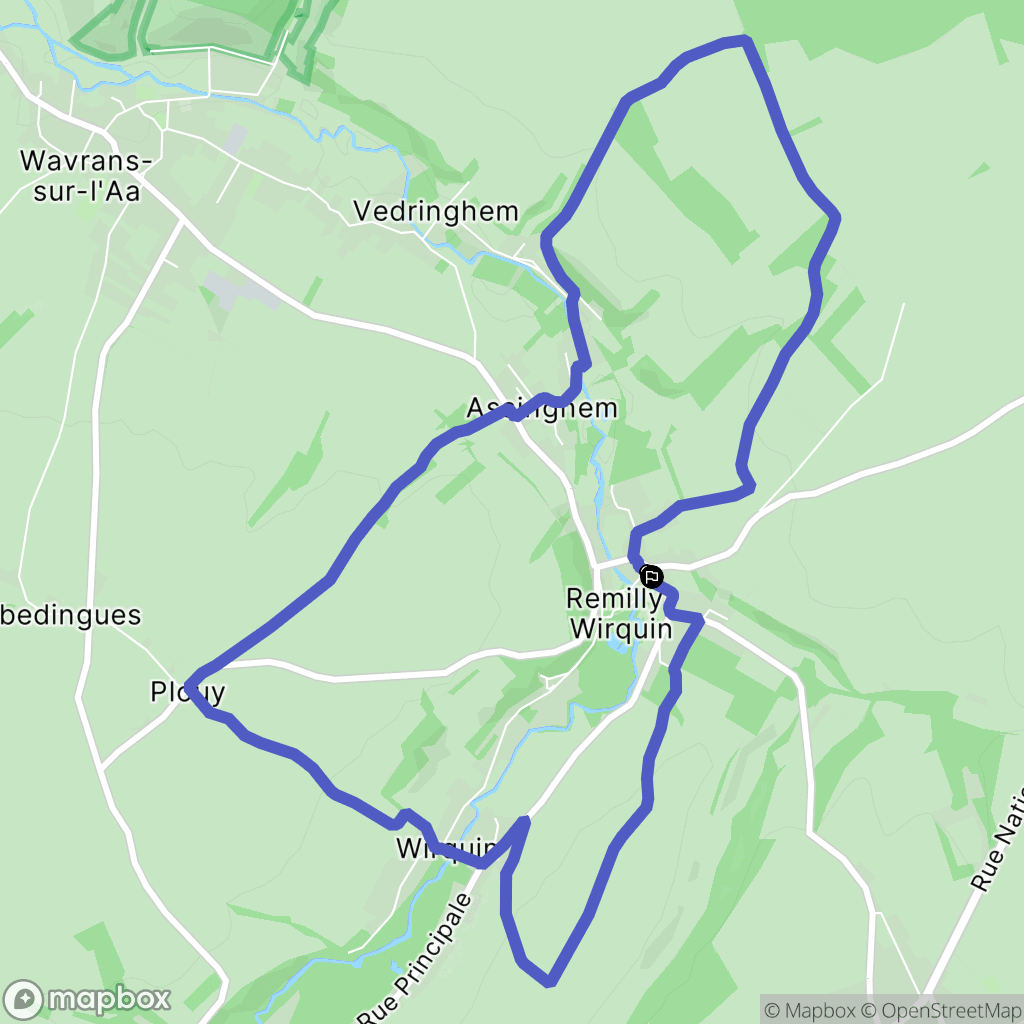 Remilly-Wirquin : carte du parcours de randonnée - France