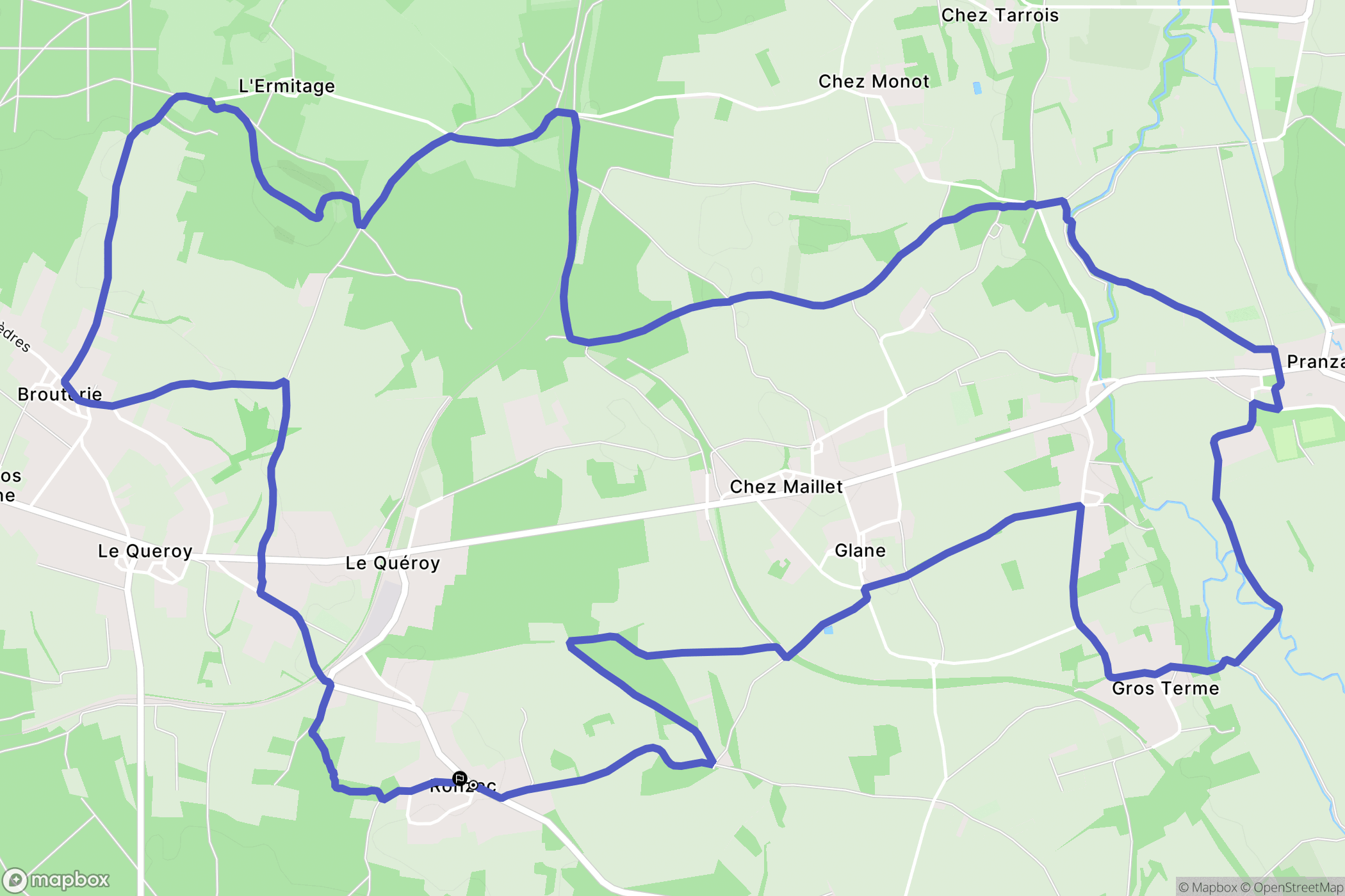 Mornac : carte du parcours de randonnée - France